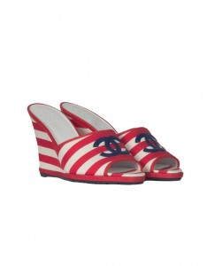 Chanel Mules gestreift Paar_second hand_seenbefore