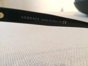 tell fake vs genuine Versace sunglasses